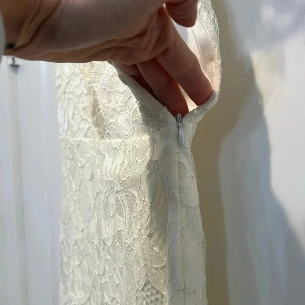 American Threads off white lace dress size small. - Picture 10 of 10